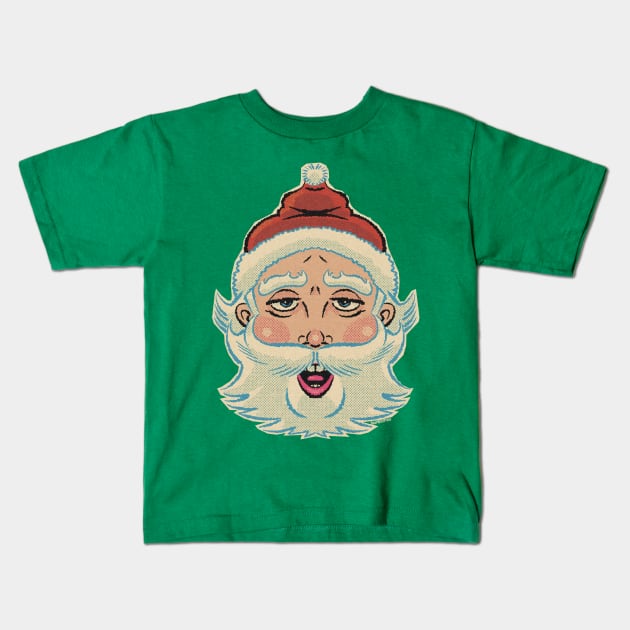 High Santa Kids T-Shirt by nearmintpress